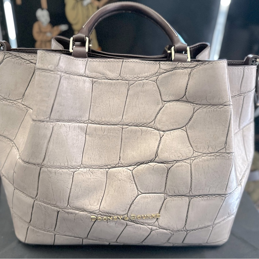 Dooney & Bourke Croco Embossed Large Barlow
